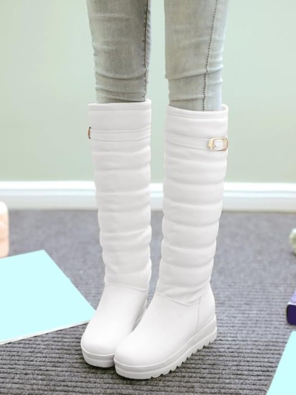 Warm Knee High Platform Snow Boots
